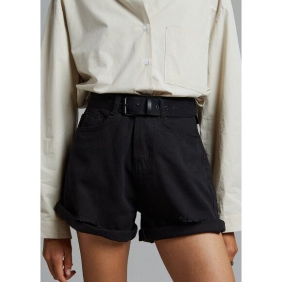 The Frankie Shop Pants - NWT The Frankie Shop Arlet high wasited black belted shorts
